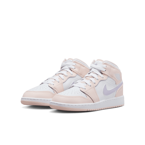 Jordan - Girl - GS Air Jordan 1 Mid - Pink Wash/Violet