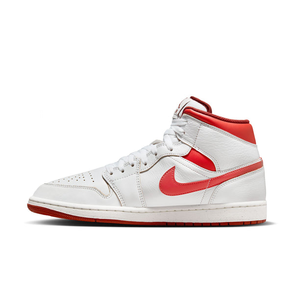 Jordan - Men - Air Jordan 1 Mid SE - White/Lobster Red