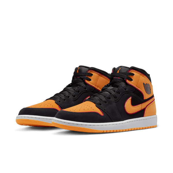 Jordan - Men - Air Jordan1 Mid SE - Black/Orange/White