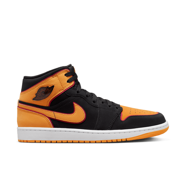 Jordan - Men - Air Jordan1 Mid SE - Black/Orange/White