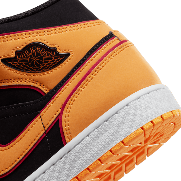 Jordan - Men - Air Jordan1 Mid SE - Black/Orange/White