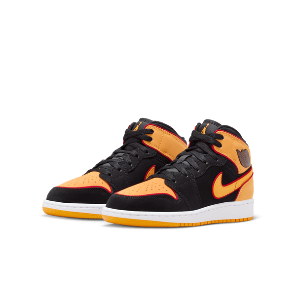 Jordan - Boy - GS Air Jordan 1 Mid SE - Black/Orange/White