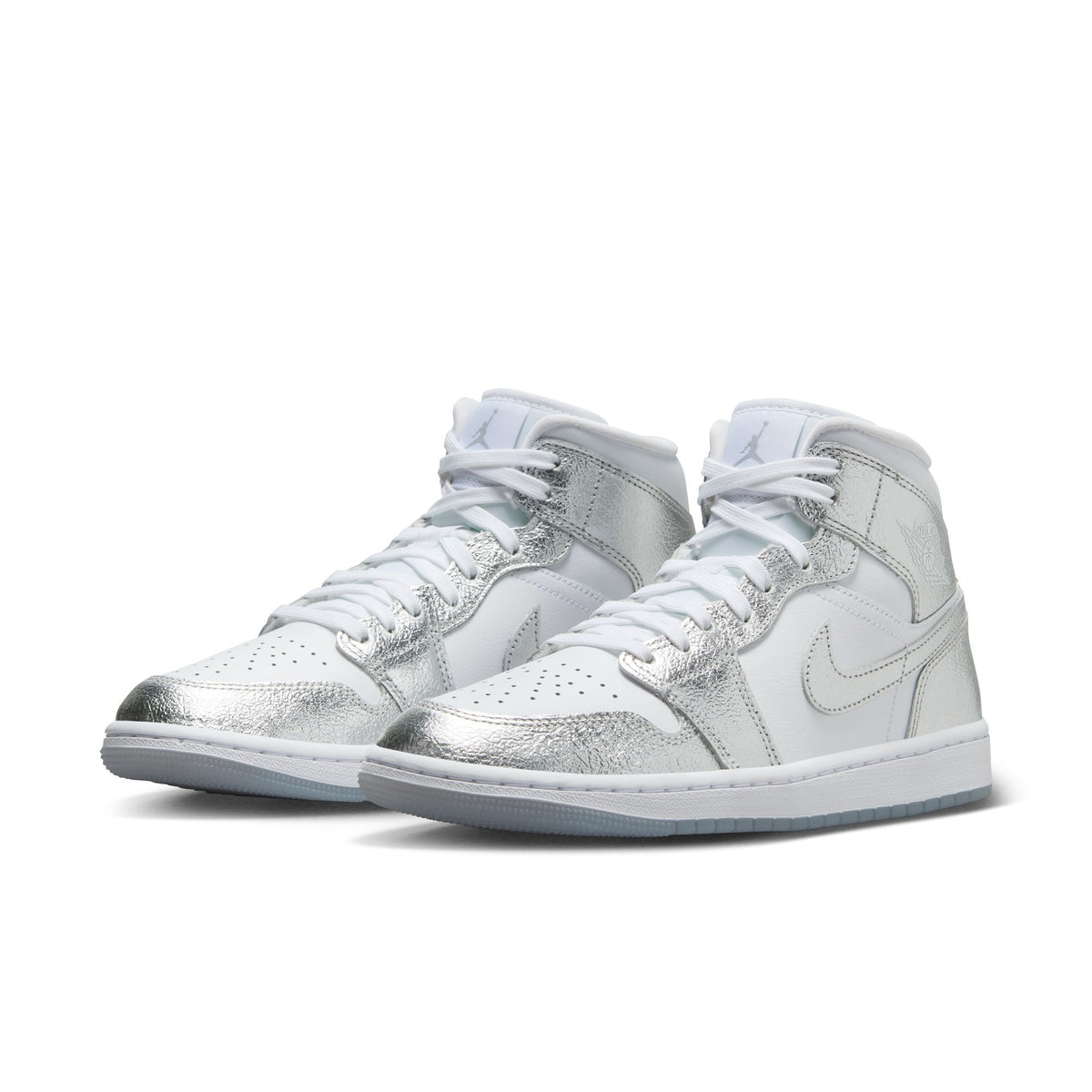 シューズ(女性用) Nike Women's Air Jordan1 Mid \"Wolf Grey\" Nike Air Jordan 1 Mid Wolf Grey Aluminum AJ1 Wo Shoes BQ6472