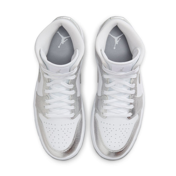 Jordan - Women - Air Jordan 1 Mid SE - White/Silver/Wolf Grey
