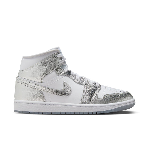 Jordan - Women - Air Jordan 1 Mid SE - White/Silver/Wolf Grey