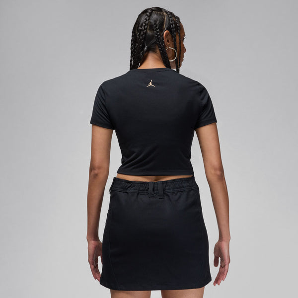 Jordan - Women - Slim Crop Tee - Black/Brown