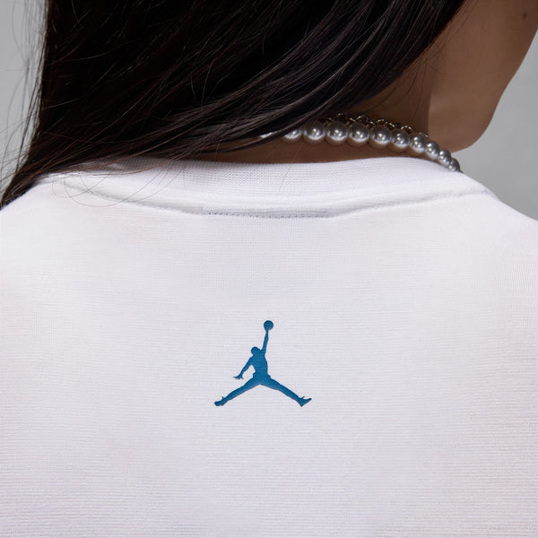 Jordan - Women - Slim Crop Tee - White/ Industrial Blue