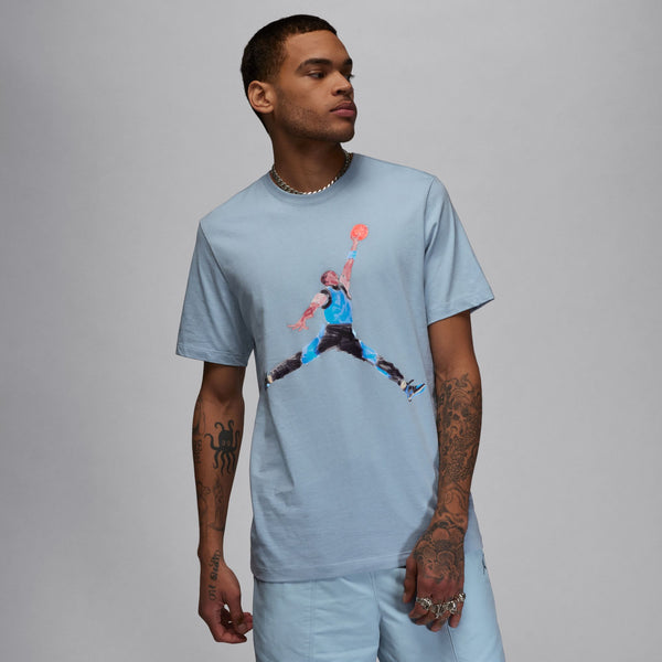 Jordan - Men - Jumpman Watercolor Crew Tee - Blue Grey