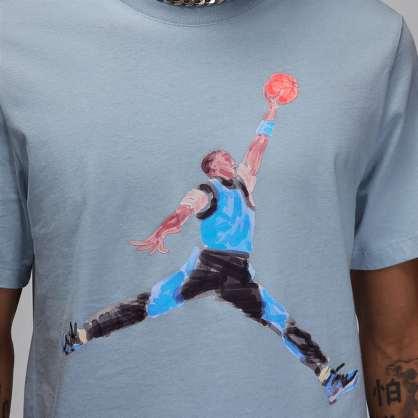 Jordan - Men - Jumpman Watercolor Crew Tee - Blue Grey
