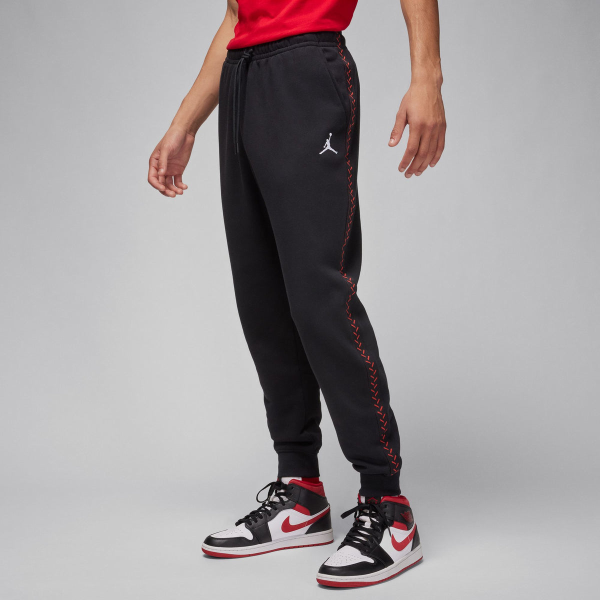 Jordan Men Flight MVP HBR Sweatpant Black/Dune Red
