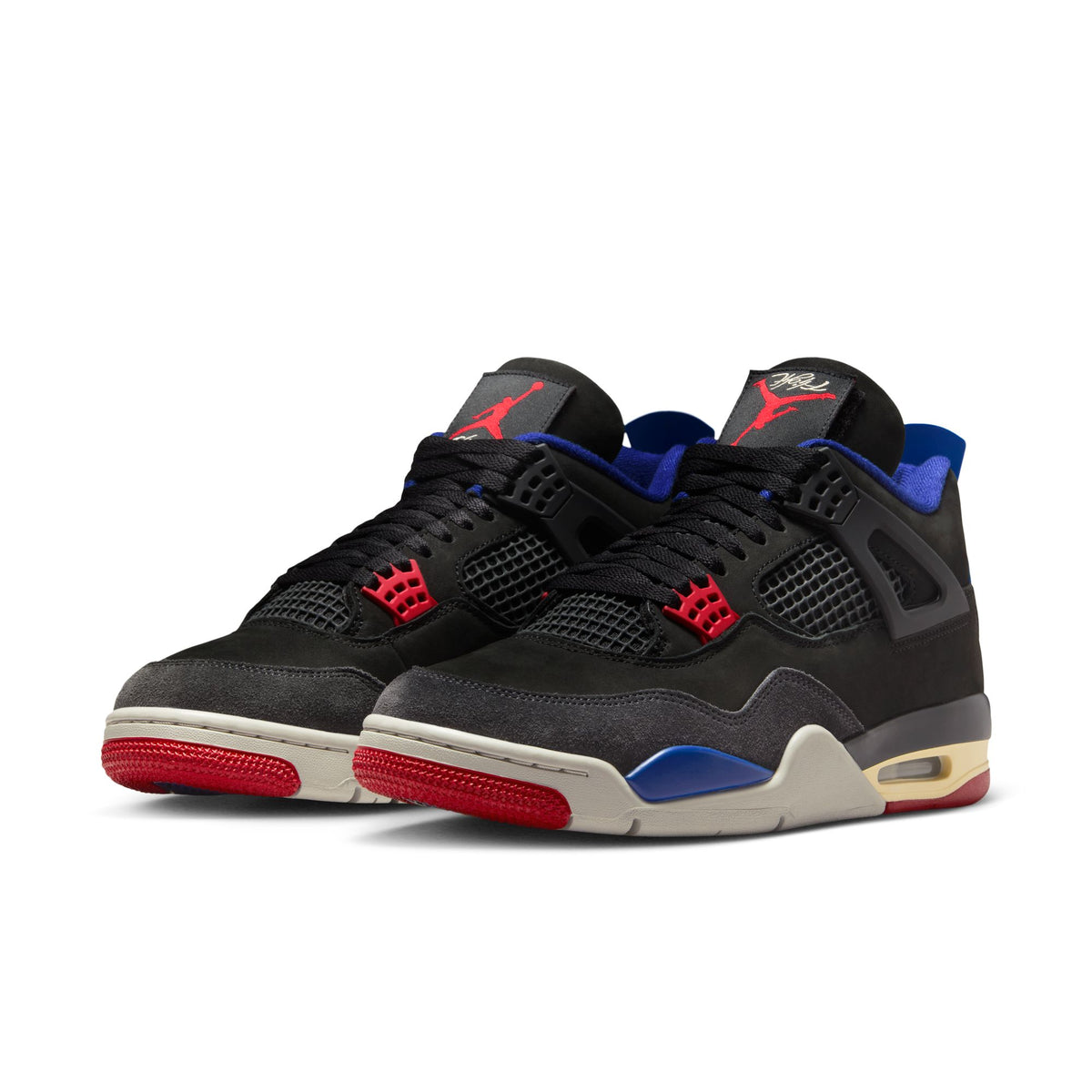 NIKE Air Jordan 4 ブラック/レッド/ブルー Jordan - Men - Air Jordan 4 Retro - Black/Fire Red/Deep Royal Blue