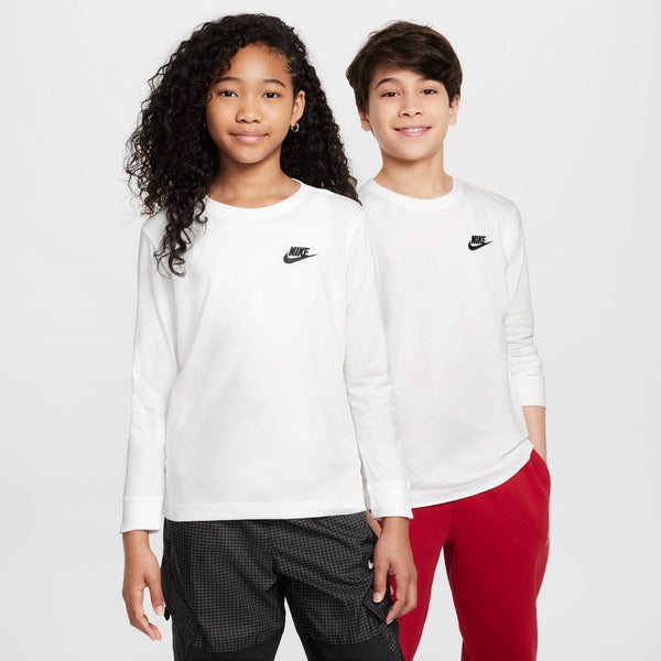 Nike - Boy - Club Long Sleeve Tee - White