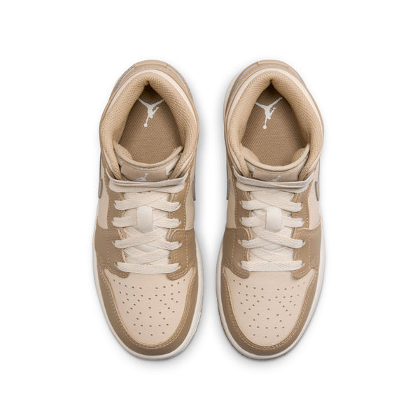 Jordan - Boy - GS Air Jordan 1 Mid BG - Brown/Khaki/Phantom