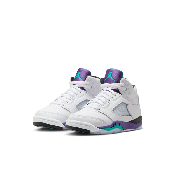 Jordan - Boy - PS Retro 5 OG - White/New Emerald/Grape Ice/Black