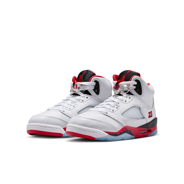 Jordan - Boy - GS Air Jordan Retro 5 OG  - White/Fire Red/Black