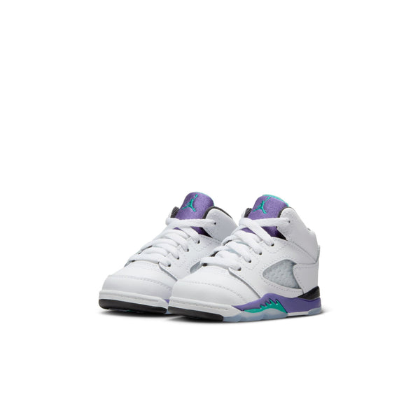 Jordan - Boy - TD Retro 5 OG - White/New Emerald/Grape Ice/Black