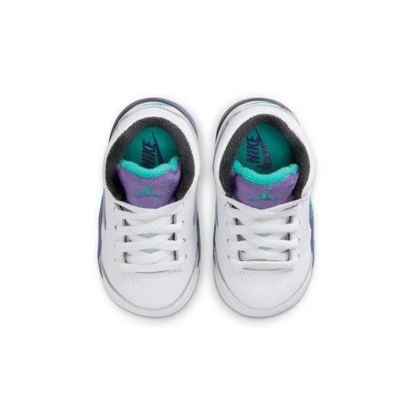 Jordan - Boy - TD Retro 5 OG - White/New Emerald/Grape Ice/Black