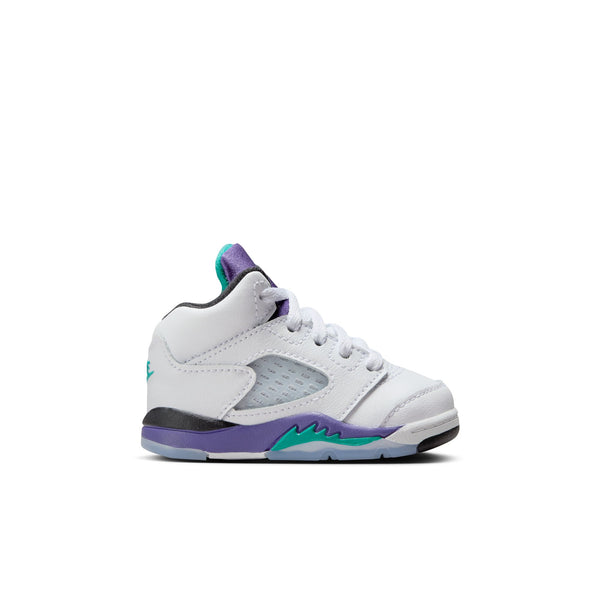 Jordan - Boy - TD Retro 5 OG - White/New Emerald/Grape Ice/Black