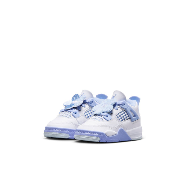 Jordan - Girl - TD Retro 4 - White/Aluminum/Blue/Oil Green