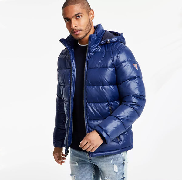 Guess - Men - Puffer Jacket w/ Hood - Indigo