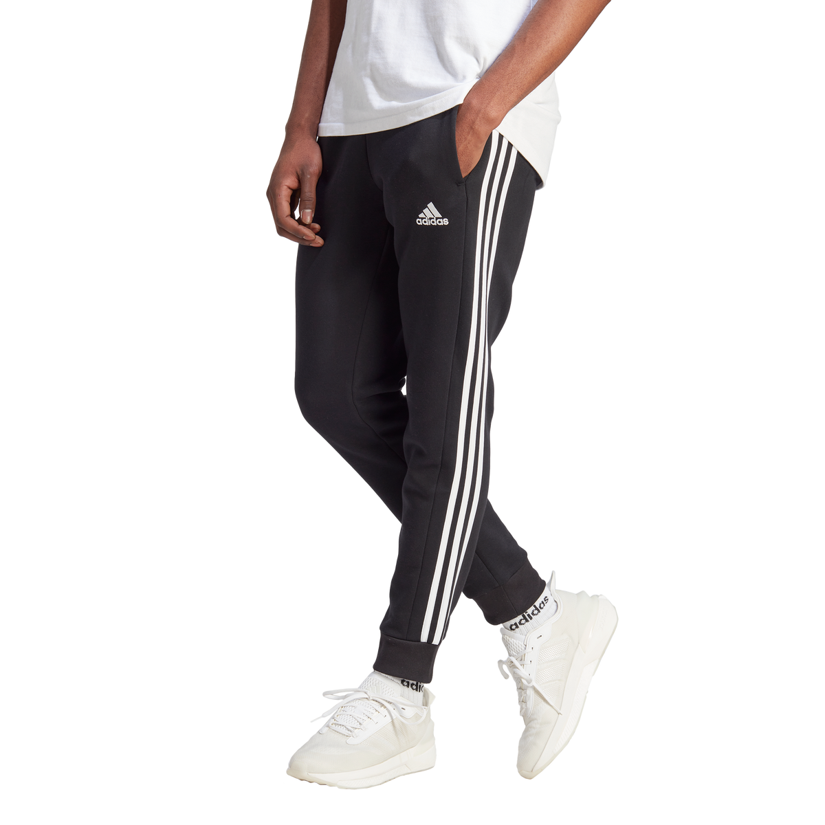 パンツ ADIDAS Y-3 MEN PU CUFF PANTS WHITE Adidas Essentials Men's Joggers, French Terry Tapered Cuff 3