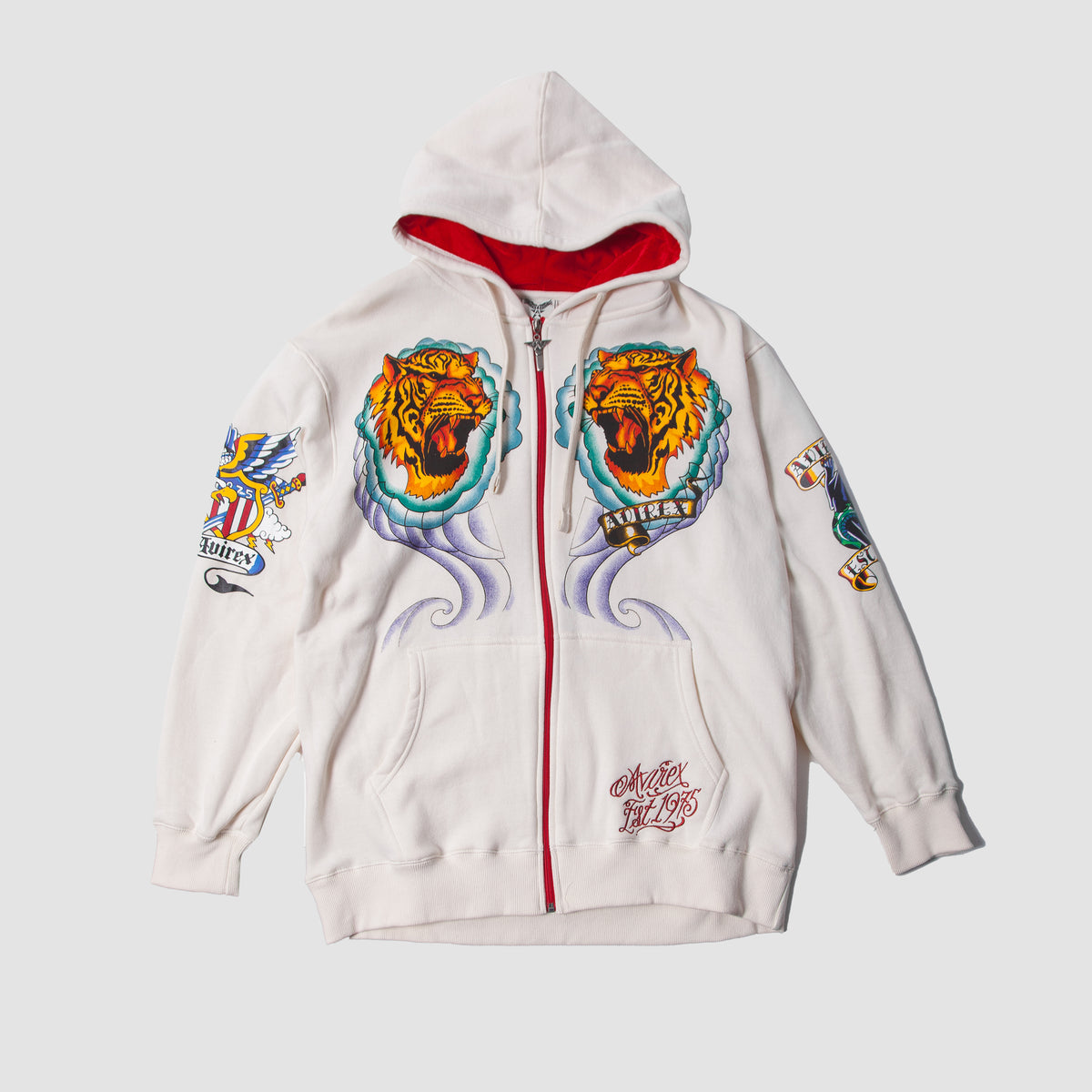 ◇AVIREX◇ Daily logo hoodie off-white PRIVATE HOODIE – Avirex