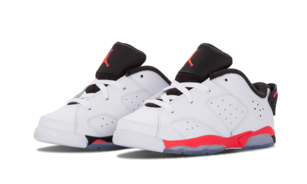 JORDAN - Boy - TD Retro 6 Low - White/Infrared/Black