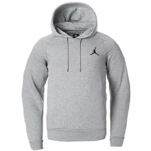 JORDAN - Men - Brushed Pullover Hoodie - GRY/BLK
