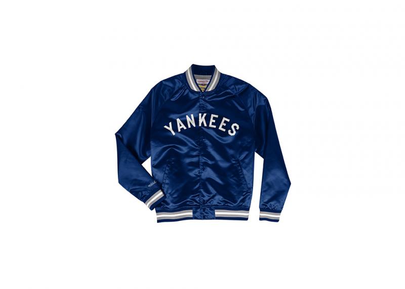 MITCHELL & NESS - Men - New York Yankees Lightweight Satin Jacket -  Navy/White