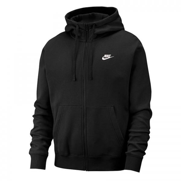 Nike - Men - Club Full-Zip Hoodie - Black/White