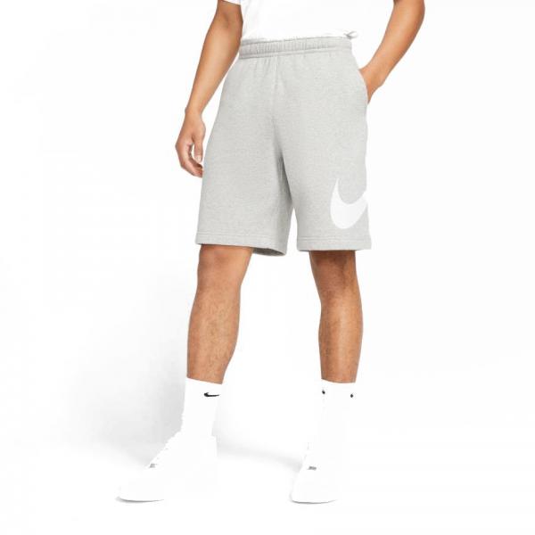 Nike - Men - Club Sweat Short - Dk Grey Heather/White