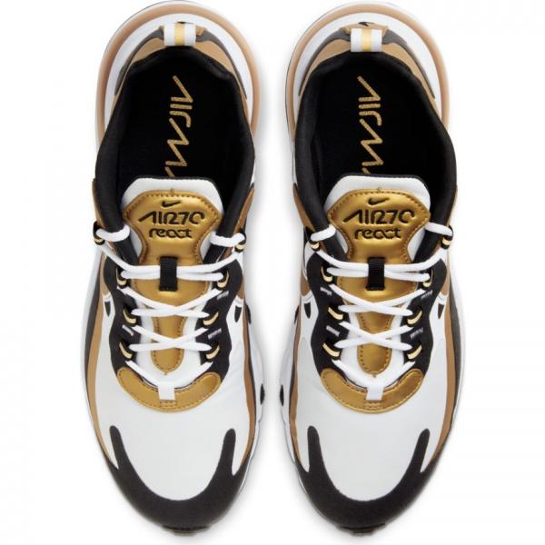 Nike - Men - Air Max 270 React - White/Metallic Gold/Black