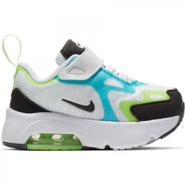 Nike - Boy - TD Air Max 200 SE - White/Black/Electric Green/Oracle Aqua