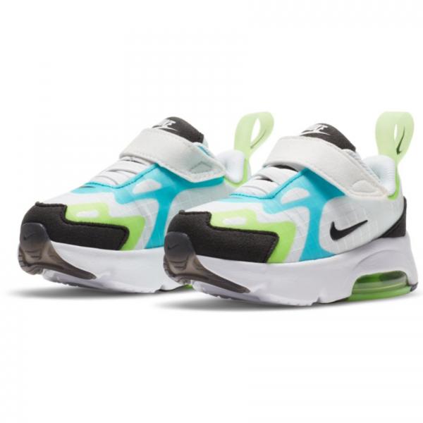 Nike - Boy - TD Air Max 200 SE - White/Black/Electric Green/Oracle Aqua