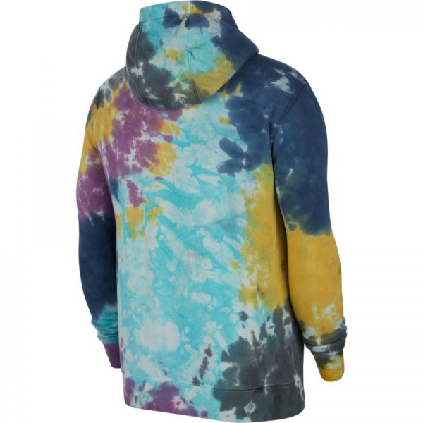 Nike - Men - Tie Dye Pullover Hoodie - Blue/Purple/Yellow