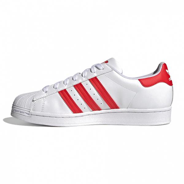 Superstar white and outlet red mens