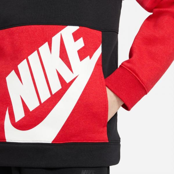 Nike - Boy - Colorblock Pouch Pullover Hoodie - Black/Red