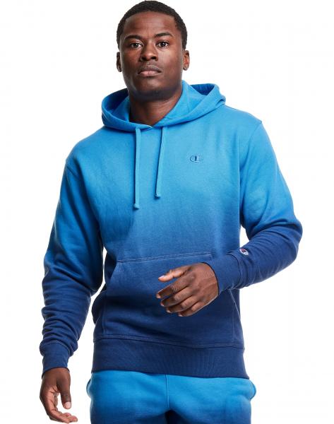 CHAMPION - Men - Specialty Dye Fleece Hoodie - Dip Dye Blue/Navy