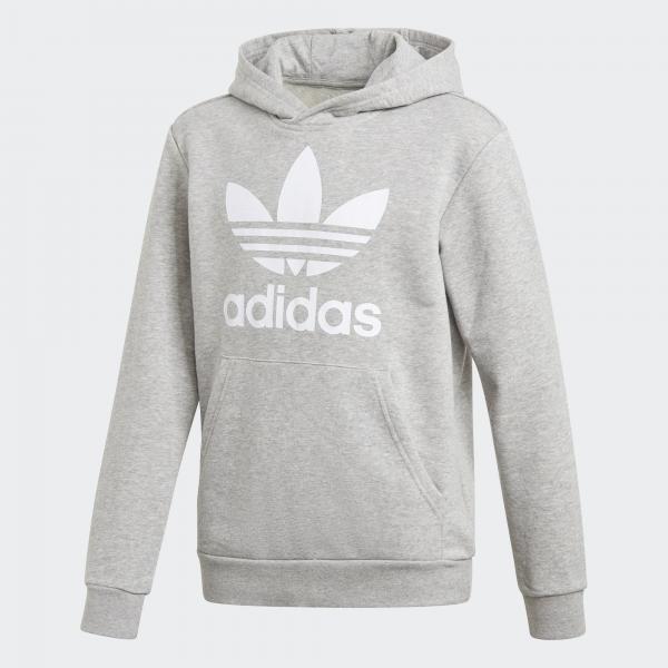 adidas - Boy - Trefoil Hoodie - Grey/White