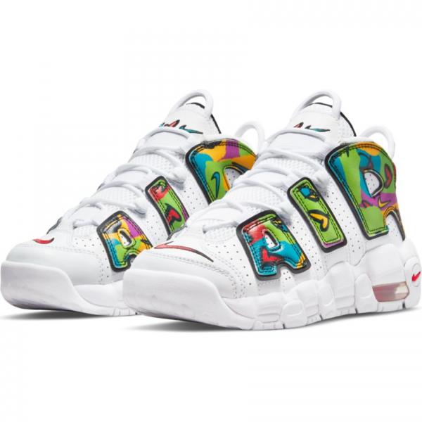Nike - Boy - GS Air More Uptempo - White/University Red/Black