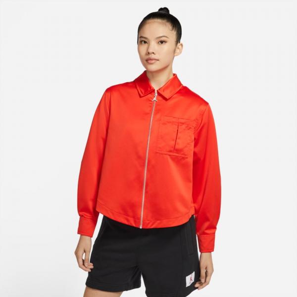 Jordan - Women - Full Zip Jacket - Habanero Red/Brushed Silver