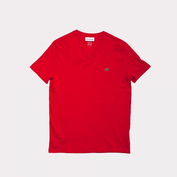 Lacoste - Men - V-Neck Tee - Red