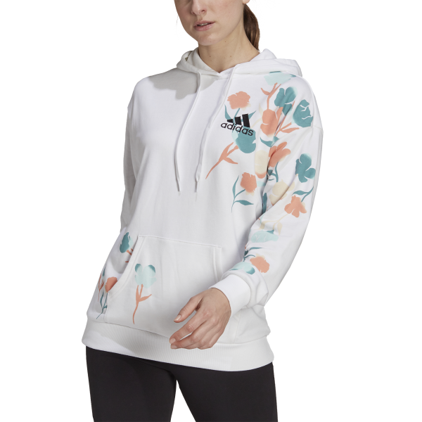 adidas - Women - Floral Hoodie - White