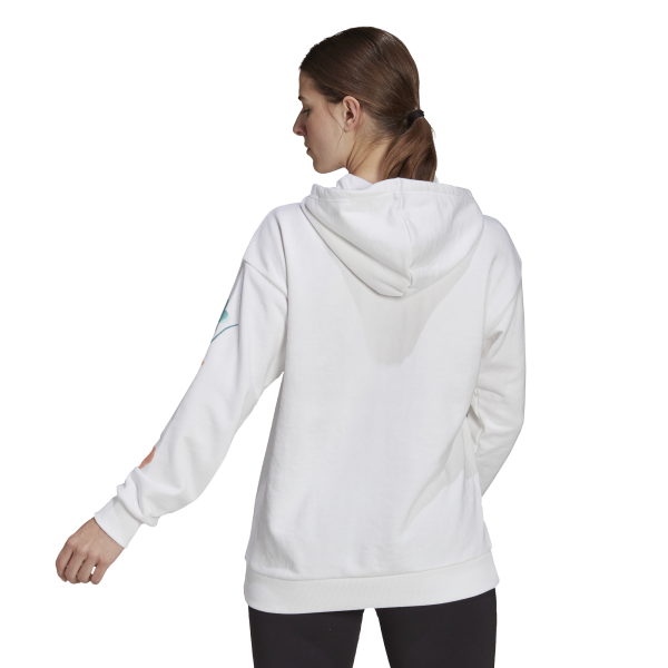 adidas - Women - Floral Hoodie - White