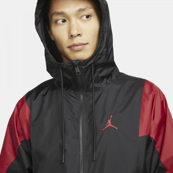 Jordan - Men - ESS Woven Jacket - Black/Gym Red – Nohble Jordan - Men - ESS Woven Jacket - Black/Gym Red – Nohble