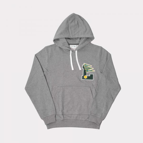 Lacoste - Men - L Logo Pullover Hoodie - Grey