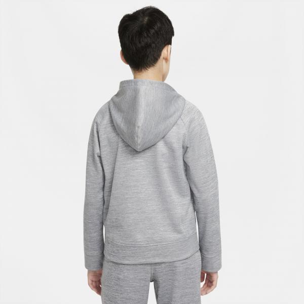 Nike - Boy - Therma Fit Full-Zip Hoodie - Smoke Grey/Heather