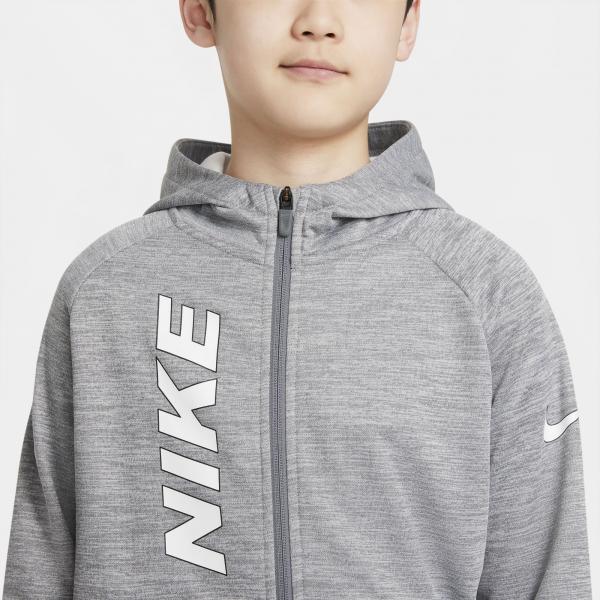 Nike - Boy - Therma Fit Full-Zip Hoodie - Smoke Grey/Heather