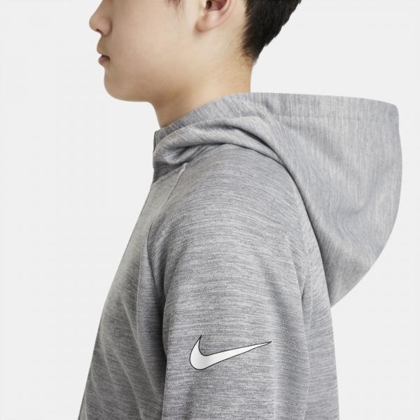 Nike - Boy - Therma Fit Full-Zip Hoodie - Smoke Grey/Heather