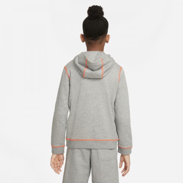 Nike - Boy - JDI Pullover Hoodie - DK Grey Heather/Total Orange